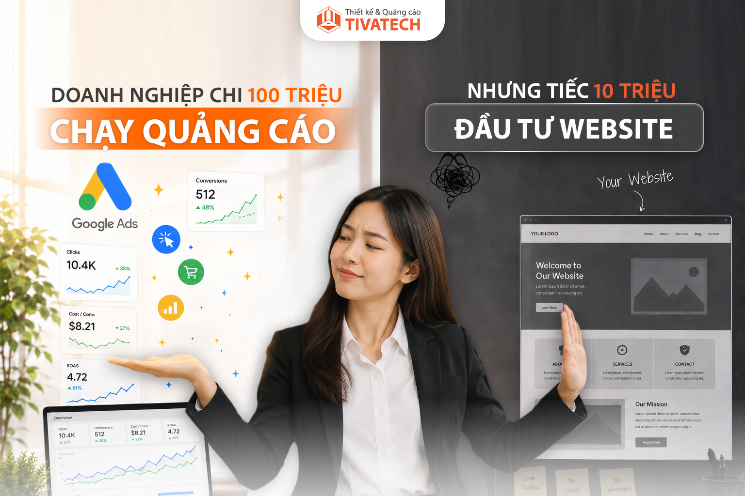 Doanh Nghiệp Chi Nhiều Tiền Chạy Google Ads Nhưng Bỏ Quên Việc Tối Ưu Website